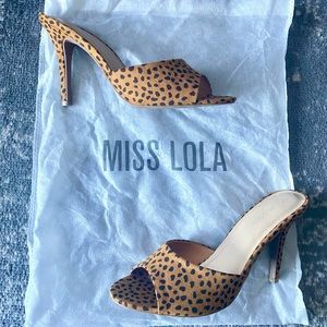 Miss Lola Give Me Love Cheetah Heels